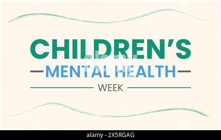 National Children's mental Week Templet Design Stock Vektor