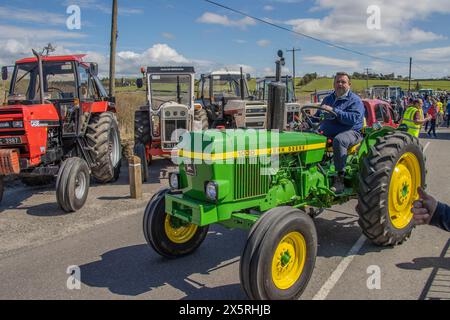 Spendenaktion Truck, Car, Tractor Run am Long Strand Rosscarbery, zu Hilfe von West Cork Underwater Search and Rescue Mai 2024 Stockfoto