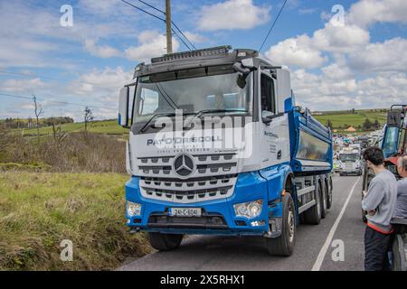 Spendenaktion Truck, Car, Tractor Run am Long Strand Rosscarbery, zu Hilfe von West Cork Underwater Search and Rescue Mai 2024 Stockfoto