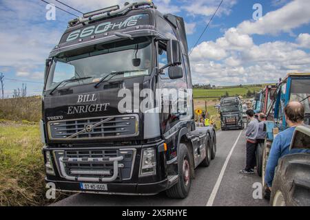 Spendenaktion Truck, Car, Tractor Run am Long Strand Rosscarbery, zu Hilfe von West Cork Underwater Search and Rescue Mai 2024 Stockfoto