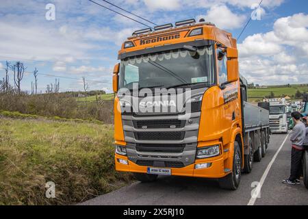 Spendenaktion Truck, Car, Tractor Run am Long Strand Rosscarbery, zu Hilfe von West Cork Underwater Search and Rescue Mai 2024 Stockfoto