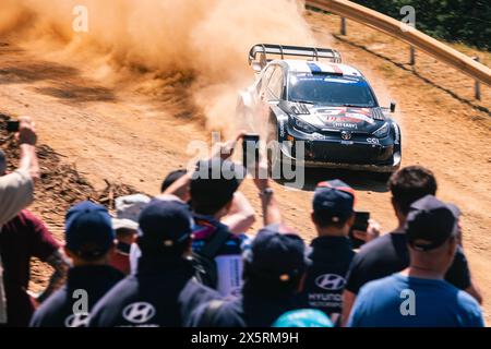 WRC Rallye Portugal - SS6 Lousã - Sébastien Ogier und Vincent Landais - Toyota GR Yaris Rally1 Hybrid - Hyundai Team Aufnahmen oder Aufnahmen Stockfoto