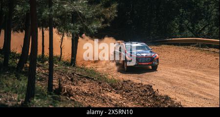 WRC2 Rallye Portugal - SS6 Lousã - Kris Meeke und Stuart Loudon - Hyundai i20 N Rally2 - Eckaufnahme von Auto 35 Stockfoto