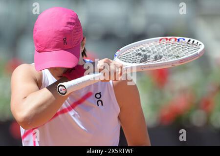 Rom, Italien. Mai 2024. IgA Swiatek (POL) während ihres Spiels gegen Yulia Putintseva (KAZ) beim Italian Open Tennis Turnier in Rom, Donnerstag, 11. Mai 2024. (Alfredo Falcone/LaPresse) Credit: LaPresse/Alamy Live News Stockfoto