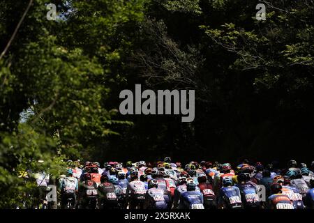 Italia. Mai 2024. Das Paket fährt Fahrten während der 8. Etappe des Giro d’Italia von Spoleto nach Prati di Tivo, 11. Mai 2024 Italien. (Foto: Fabio Ferrari/LaPresse) Credit: LaPresse/Alamy Live News Stockfoto