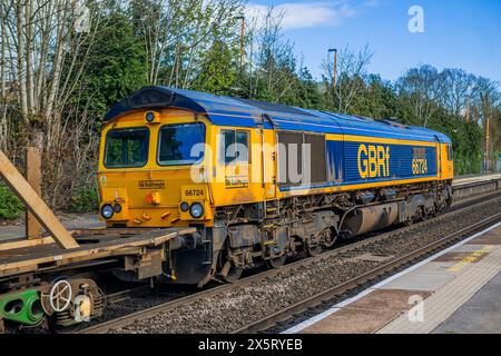 Güterzug Güterzug Güterzug britisches Schienennetz Schiene West midlands england großbritannien Stockfoto