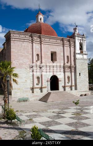 Mitla, Oaxaca; Mexiko. Kirche San Pablo. Stockfoto