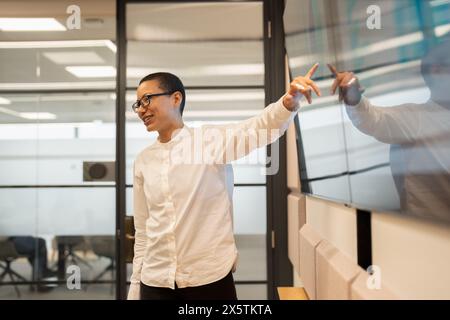 Vortrag des Führers im Büro Stockfoto