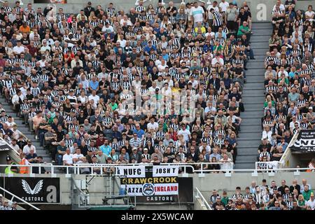 Newcastle, Großbritannien. Mai 2024. Newcastle-Fans während des Premier League-Spiels Newcastle United gegen Brighton und Hove Albion im St. James's Park, Newcastle, Vereinigtes Königreich, 11. Mai 2024 (Foto: Mark Cosgrove/News Images) in Newcastle, Vereinigtes Königreich am 2024. (Foto: Mark Cosgrove/News Images/SIPA USA) Credit: SIPA USA/Alamy Live News Stockfoto