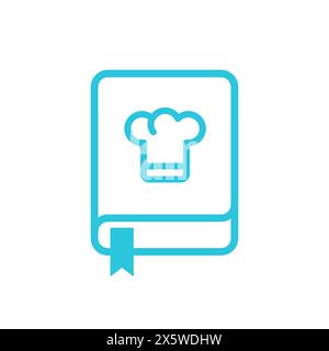 Geheimnisse, Rezept-Kochbuch. Isoliert auf weißem Hintergrund. Aus blauer Symbolgruppe. Stock Vektor