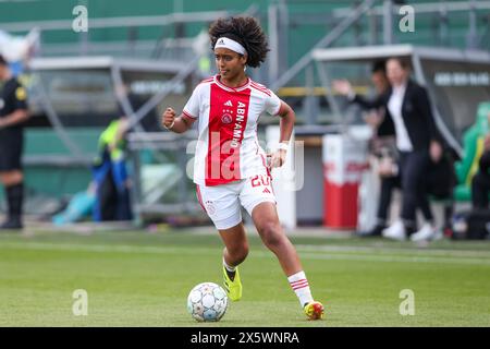 Den Haag, Niederlande. Mai 2024. DEN HAAG, NIEDERLANDE - 11. MAI: Während des Azerion Vrouwen Eredivisie Spiels zwischen ADO den Haag und Ajax im Bingoal Stadion am 11. Mai 2024 in den Haag, Niederlande (Foto: Hans van der Valk/Orange Pictures) Credit: Orange Pics BV/Alamy Live News Stockfoto