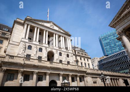 London, Großbritannien. Mai 2024. Allgemeine Sicht auf das Gebäude der Bank of England in London. (Credit Image: © Pietro Recchia/SOPA Images via ZUMA Press Wire) NUR REDAKTIONELLE VERWENDUNG! Nicht für kommerzielle ZWECKE! Stockfoto