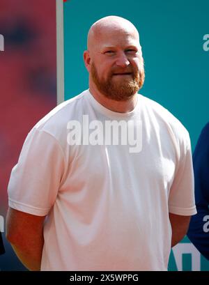 Andy Whing, Manager der Solihull Moors, war vor dem Auftakt im Finale der Isuzu FA Trophy im Wembley Stadium in London. Bilddatum: Samstag, 11. Mai 2024. Stockfoto