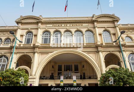 Das wunderschöne Palais von Europa in Menton Stockfoto