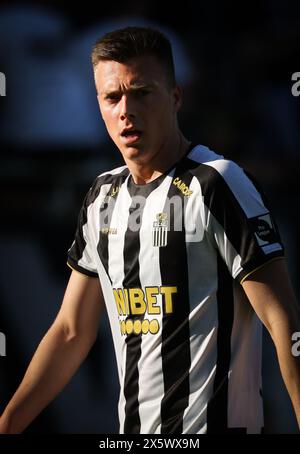 Charleroi, Belgien. Mai 2024. Charlerois Daan Heymans, das während eines Fußballspiels zwischen Sporting Charleroi und KV Kortrijk am Samstag, den 11. Mai 2024, in Charleroi, am 6/6. Tag der 2023-2024er Jupiler Pro League - Relegation Play-offs gezeigt wurde. BELGA PHOTO VIRGINIE LEFOUR Credit: Belga News Agency/Alamy Live News Stockfoto