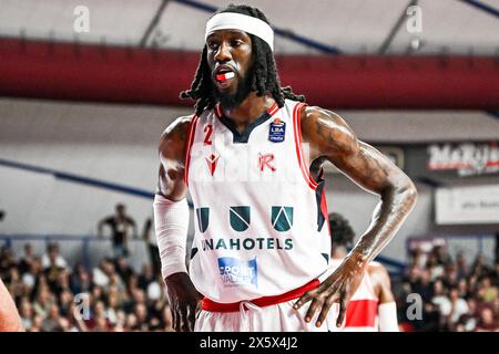 Mestre, Italien. Mai 2024. UnaHotels Reggio Emilia Briante Weber Porträt während der Playoffs - Umana Reyer Venezia vs UNAHOTELS Reggio Emilia, Italian Basketball Series A Match in Mestre, Italien, 11. Mai 2024 Credit: Independent Photo Agency/Alamy Live News Stockfoto