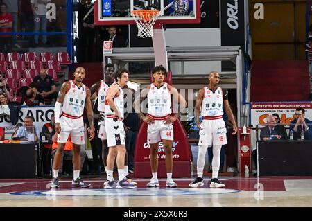 Mestre, Italien. Mai 2024. UnaHotels Reggio Emilia während des Playoffs - Umana Reyer Venezia vs UNAHOTELS Reggio Emilia, Italian Basketball Series A Match in Mestre, Italien, 11. Mai 2024 Credit: Independent Photo Agency/Alamy Live News Stockfoto