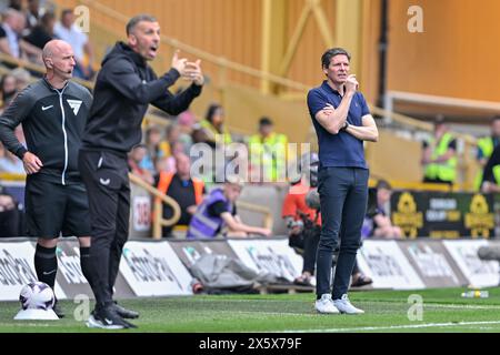 Oliver Glasner Manager von Crystal Palace, während des Premier League-Spiels Wolverhampton Wanderers gegen Crystal Palace in Molineux, Wolverhampton, Großbritannien, 11. Mai 2024 (Foto: Cody Froggatt/News Images) Stockfoto