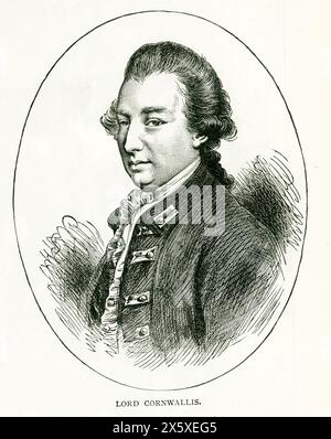 Die Yorktown Campaign 1781 beendete die Militäroperationen der Amerikanischen Revolution (1775–1783). Im August 1781 blockierte eine französische Flotte die Chesapeake Bay. Im September durchbrach General George Washington mit Unterstützung der französischen Truppen unter Rochambeau die äußeren Verteidigungslinien von Yorktown, Virginia. Am 19. Oktober 1781 kapitulierten die Briten unter General Cornwallis. Stockfoto