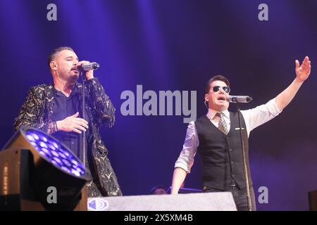 Madrid, Spanien. Mai 2024. Sänger Andy und Lucas treten während des Nuestros Últimas Chords Konzerts im Wizcenter in Madrid auf, 11. Mai 2024, Spanien Credit: SIPA USA/Alamy Live News Stockfoto