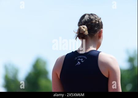 München, Deutschland. Mai 2024. München, 11. Mai 2024: Athlet des LG Forchheim beim Ludwig Jall Sports Festival 2024 im Dante Stadion München. (Sven Beyrich/SPP) Credit: SPP Sport Press Photo. /Alamy Live News Stockfoto