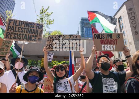 Seattle, USA. Mai 2024. Nakba 76 Rally in Seattle Washington Credit: Alex Garland/Alamy Live News Stockfoto