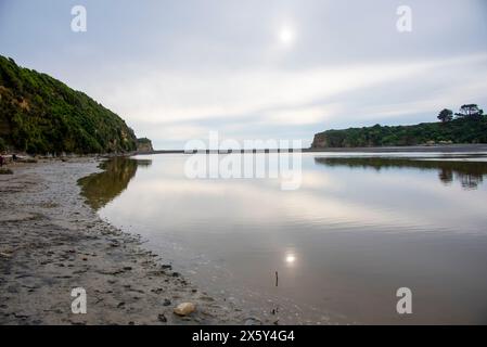 Tongaporutu River - Neuseeland Stockfoto