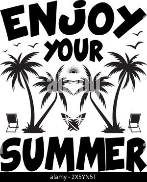 Summer Zittes SVG Design Typografie T-Shirt Schriftzug Konzept Stock Vektor