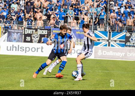 11.05.2024, Fußball 3. Liga, Saison 2023/24, 37. Spieltag: Waldhof Mannheim gegen SV Sandhausen (4:2) Stockfoto