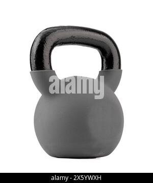 Eine Metallglocke isoliert auf weiß. Sportausrüstung Stockfoto