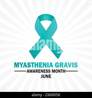 Myasthenia Gravis Awareness Month. Urlaubskonzept. Vorlage für Hintergrund, Banner, Karte, Poster mit Textbeschriftung. Vektorabbildung. Stock Vektor