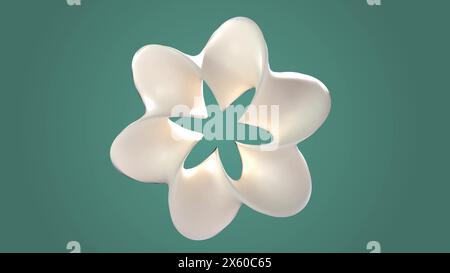 Abstraktes 3D-Gestell-Stern gegen grünen Farbverlauf zurück 3D-Rendering Stockfoto