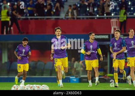 Boca Jrs Players warm Up - Sportivo Trinidense (1) gegen Club Atletico Boca Juniors (2) Spiel, Phase Gruppe (Gruppe D) CONMEBOL Sudamericana 2024. Stockfoto