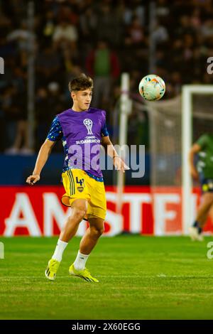 Boca Jrs Players warm Up - Sportivo Trinidense (1) gegen Club Atletico Boca Juniors (2) Spiel, Phase Gruppe (Gruppe D) CONMEBOL Sudamericana 2024. Stockfoto