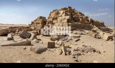 Der Sonnentempel von Niuserre in Abu Ghurob in der Nähe von Abu Sir, Kairo, Ägypten Stockfoto