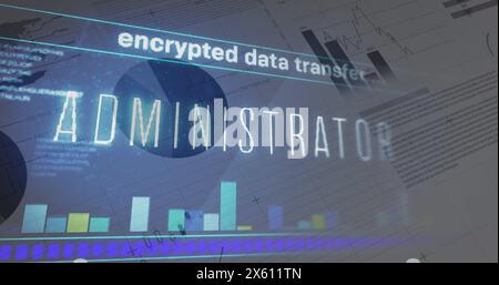 Bild der Datenverarbeitung über Statistiken Stockfoto