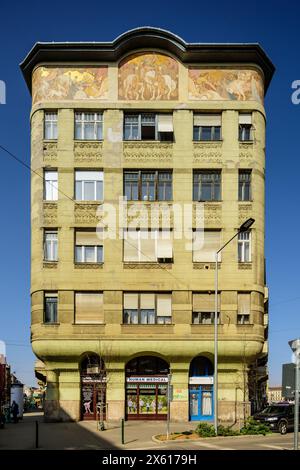 Wohnhaus der Bürgerbrauerei, Népszinház utca 22, Emil Vidor, 1906 // Wohnhaus der Citicen's Brewery, Népszinház utca 22, Emil Vidor, 1906 Stockfoto