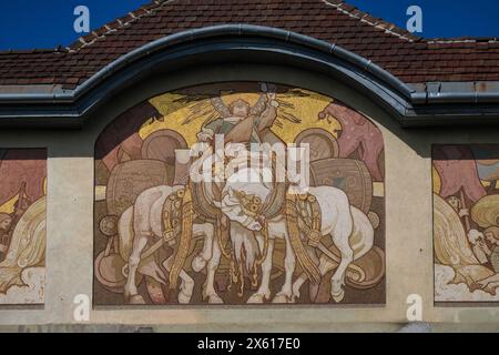 Wohnhaus der Bürgerbrauerei, Népszinház utca 22, Emil Vidor, 1906 // Wohnhaus der Citicen's Brewery, Népszinház utca 22, Emil Vidor, 1906 Stockfoto