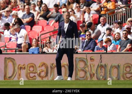 London, Großbritannien. Mai 2024. Robert Vilahamn, Manager von Tottenham Hotspur beim Finale des Manchester United Women gegen Tottenham Hotspur Women Adobe Women's FA Cup im Wembley Stadium, London, England, Großbritannien am 12. Mai 2024 Credit: Every Second Media/Alamy Live News Stockfoto