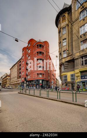 Budapest, Wohnhaus Nepszinhazutca 19, Bela Lajta 1911 // Budapest, Apartmenthaus Nepszinhazutca 19, Bela Lajta 1911 *** Budapest, Apartmenthaus Ne Stockfoto