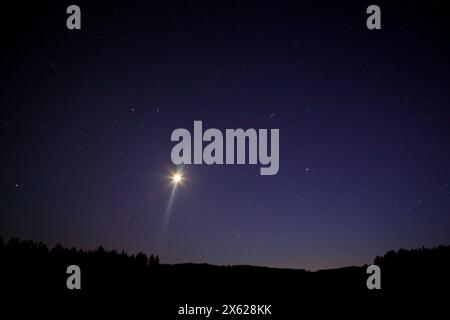 Nachthimmel im Waldviertel, Österreich am 11.05.2024 Stockfoto