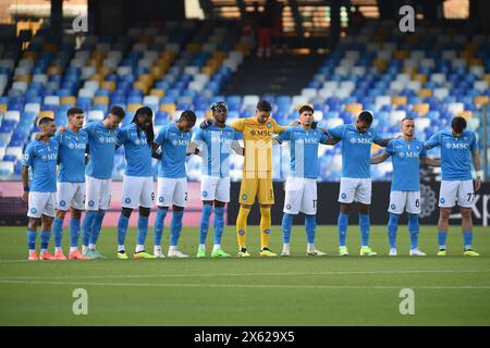 Neapel, Italien. 11. Mai 2024. Spieler des SSC Napoli während des Spiels der Serie A zwischen SSC Napoli und Bologna FC im Stadio Diego Armando Maradona Neapel Italien am 11. Mai 2024. Franco Romano/Alamy Live News Stockfoto