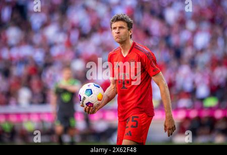 München, Deutschland.12. Mai 2024. Thomas Müller (München) FC Bayern München - VfL Wolfsburg 12.05.2024 Credit: Moritz Müller/Alamy Live News Stockfoto