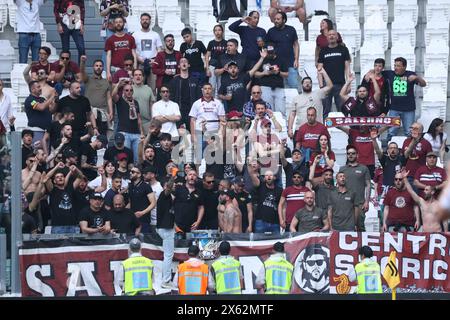 Torino, Italien. Mai 2024. Fans des Fußballspiels der Serie A zwischen Juventus und Salernitana im Allianz-Stadion in Turin, Italien - Sonntag, den 12. Mai 2024. Sport - Fußball . (Foto: Tano Pecoraro/Lapresse) Credit: LaPresse/Alamy Live News Stockfoto