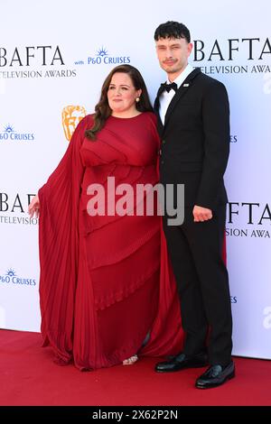 London, Großbritannien. 12. Mai 2024. Jessica Gunning und Richard Gadd nahmen an den BAFTA TV Awards 2024 in der Royal Festival Hall in London Teil. Das Foto sollte lauten: Matt Crossick/Alamy Live News Stockfoto