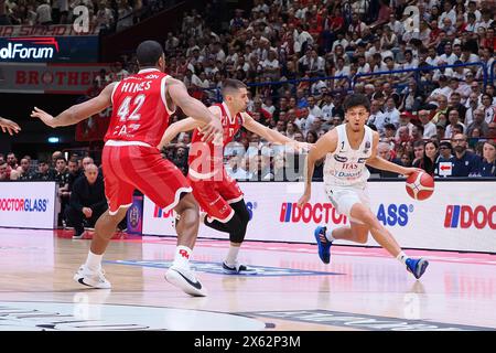 Mailand, Italien. Mai 2024. Quinn Ellis (Dolomiti Energia Trento) während der Playoff - EA7 Emporio Armani Milano vs Dolomiti Energia Trento, italienische Basketball Serie A Spiel in Mailand, Italien, 12. Mai 2024 Credit: Independent Photo Agency/Alamy Live News Stockfoto