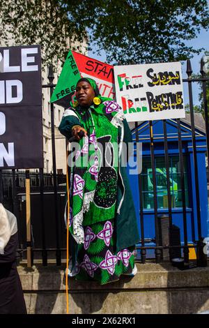 Aktivisten aus London für den Sudan marschierten in Zentral-London und forderten das Ende des Bürgerkriegs im Sudan. Stockfoto