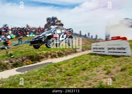 Fafe, Portugal. Mai 2024. Takamoto Katsuta Jumping the Toyota GR Yaris Rally1 HYBRID n.18 (Jose Salgueiro/SPP) Credit: SPP Sport Press Photo. /Alamy Live News Stockfoto