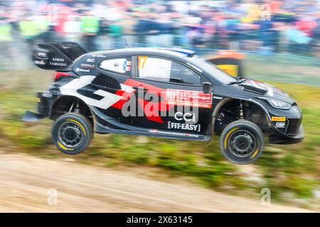 Fafe, Portugal. Mai 2024. Sebastien Ogier springt im Toyota GR Yaris Rally1 HYBRID n.17 (Jose Salgueiro/SPP) Credit: SPP Sport Press Photo. /Alamy Live News Stockfoto