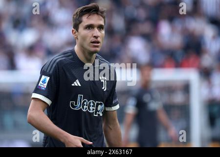 Torino, Italien. Mai 2024. Juventus' Federico Chiesa während des Fußballspiels der Serie A zwischen Juventus und Salernitana im Allianz-Stadion in Turin, Italien - Sonntag, den 12. Mai 2024. Sport - Fußball . (Foto: Tano Pecoraro/Lapresse) Credit: LaPresse/Alamy Live News Stockfoto